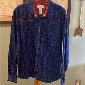Wrangler blues western shirt